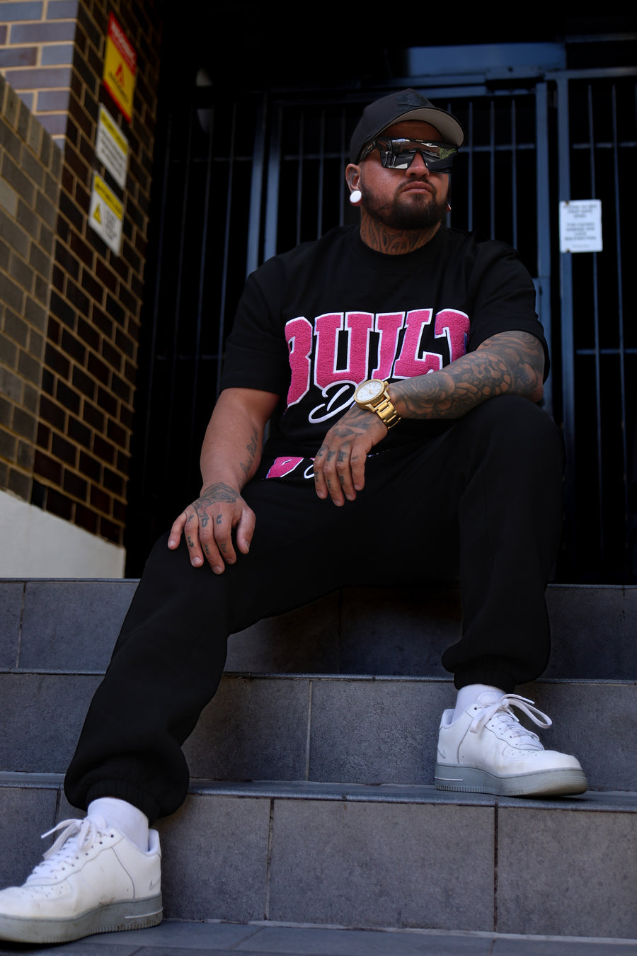 Black&Pink Flock Heavy tee
